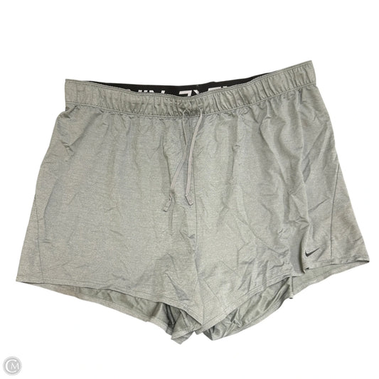 Athletic Shorts By Nike In Grey, Size: 20