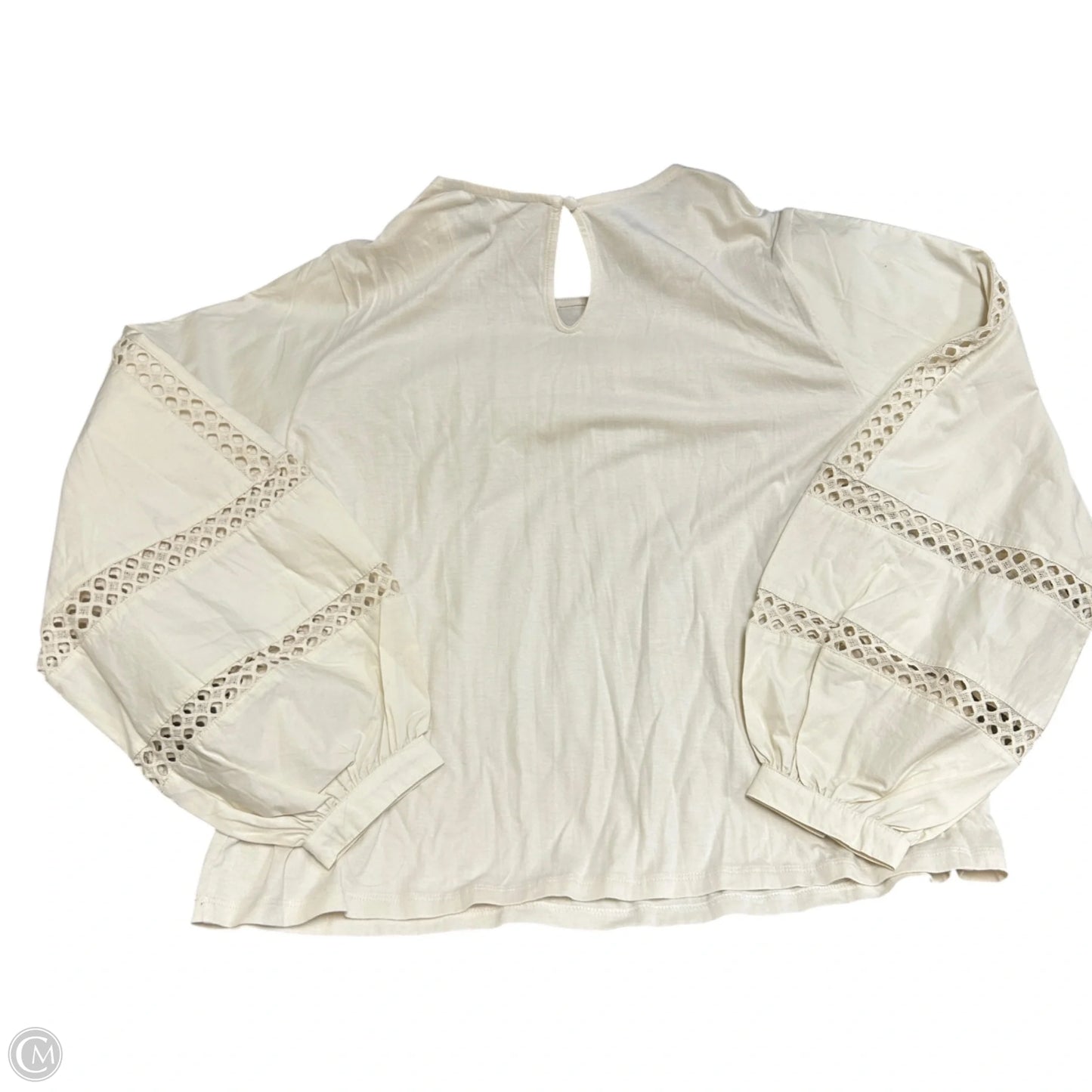 Top Long Sleeve By Banana Republic In Tan, Size: L