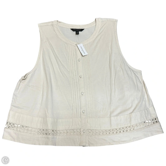 Top Sleeveless By Banana Republic In Tan, Size: L