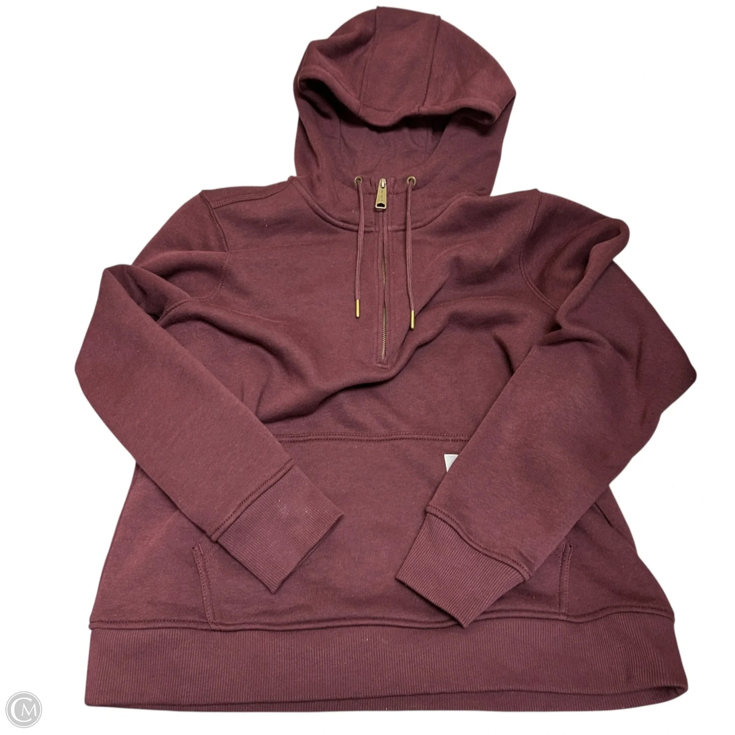 Sweatshirt Hoodie By Carhartt In Maroon, Size: L