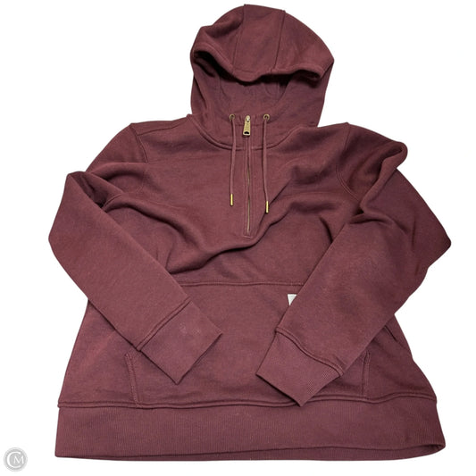 Sweatshirt Hoodie By Carhartt In Maroon, Size: L