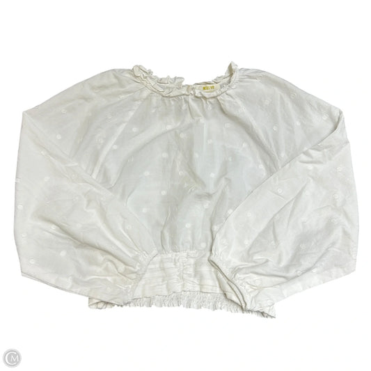 Top Long Sleeve By Maeve In Cream, Size: M