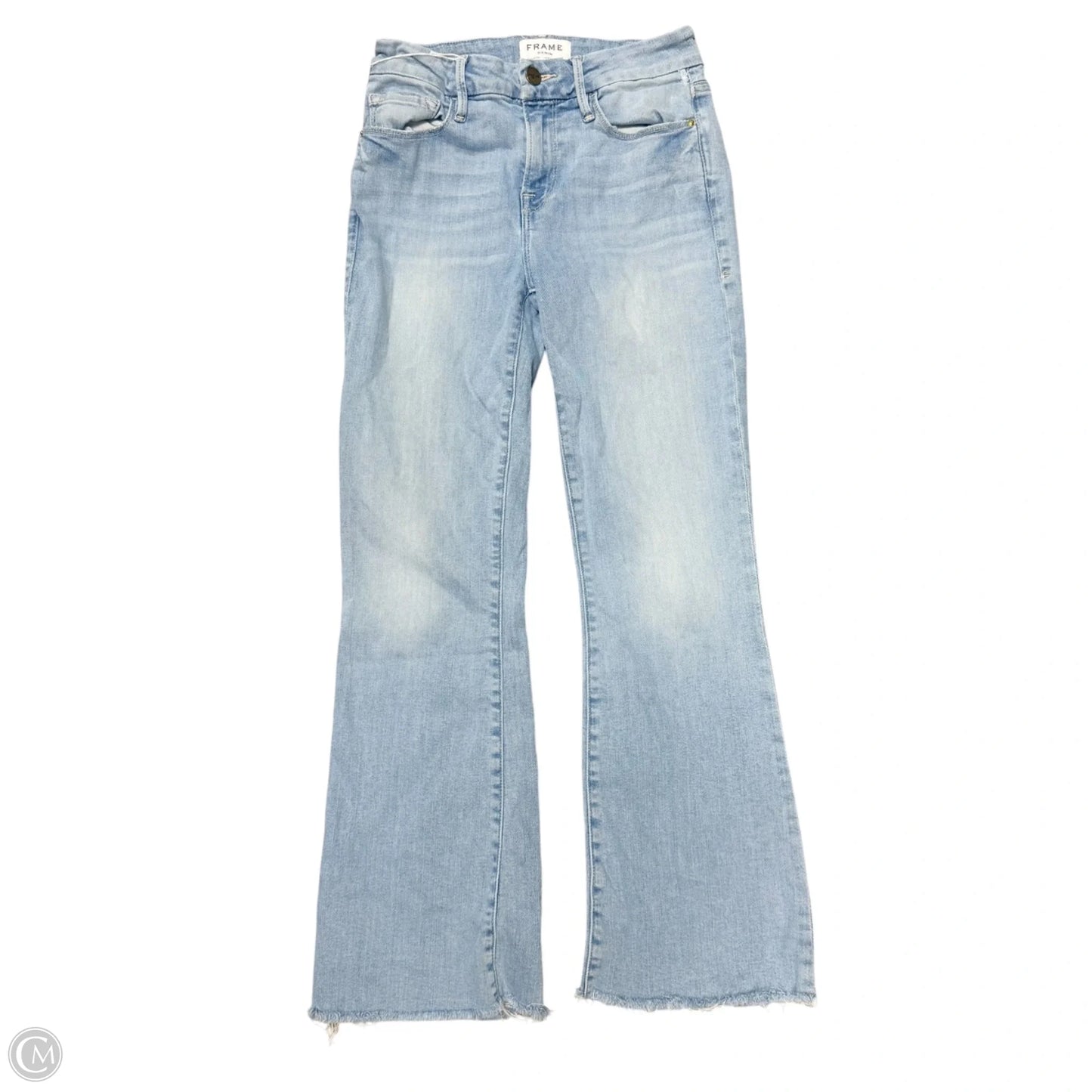 Jeans Boot Cut By Frame In Blue Denim, Size: 2