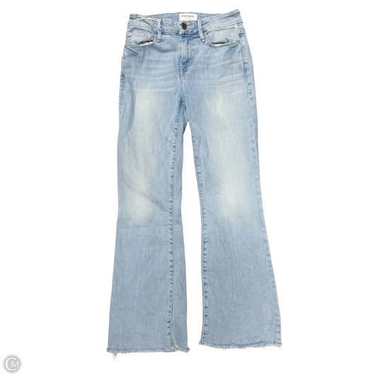 Jeans Boot Cut By Frame In Blue Denim, Size: 2