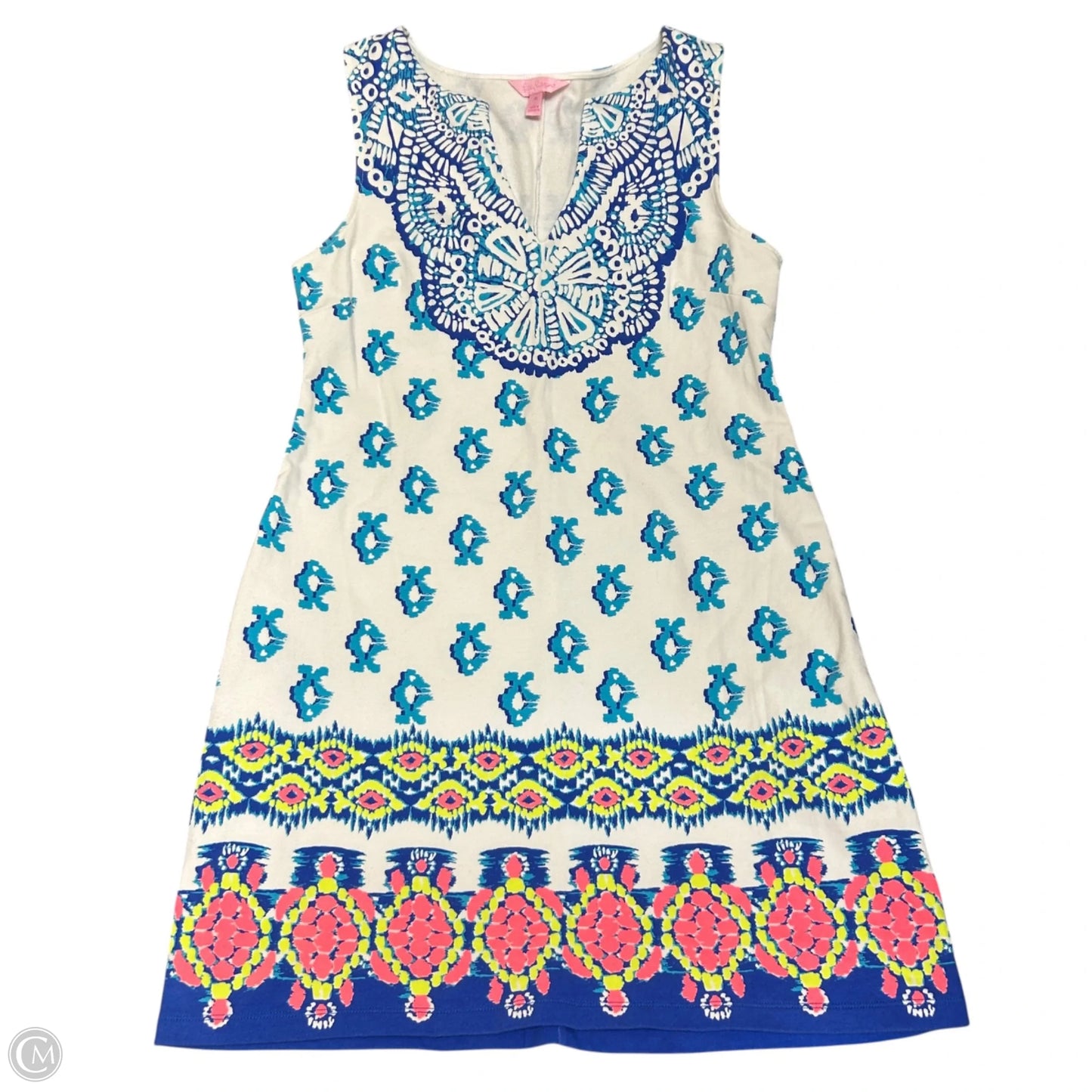 Dress Designer By Lilly Pulitzer In Blue & White, Size: M