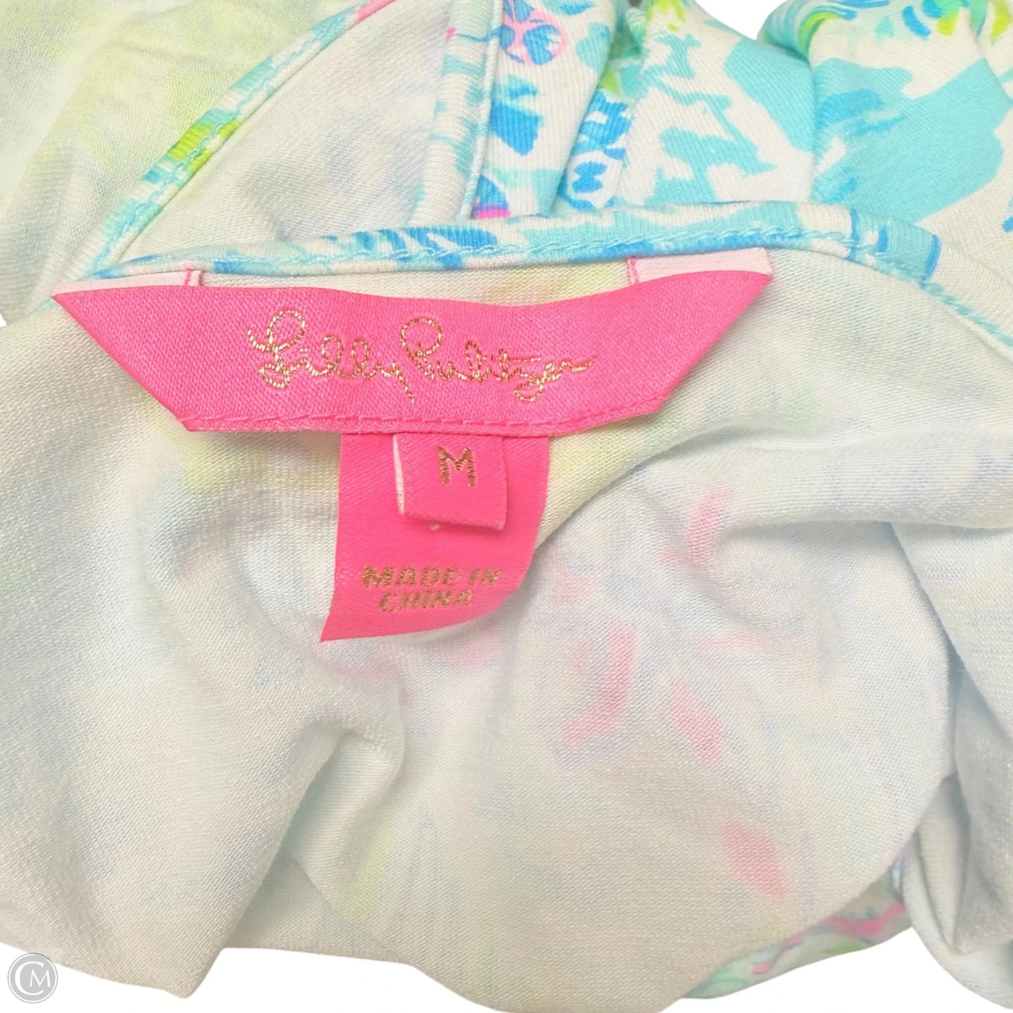 Romper Designer By Lilly Pulitzer In Blue & Green, Size: M