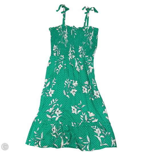 Dress Casual Midi By Draper James In Green & White, Size: M