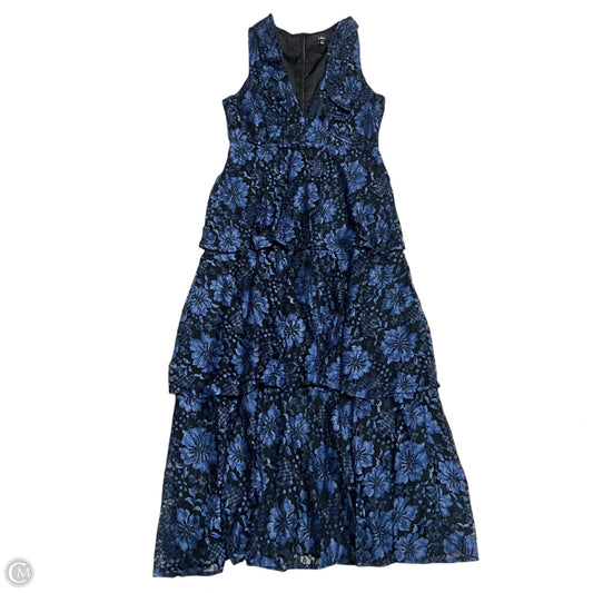 Dress Party Long By Lulus In Black & Blue, Size: M