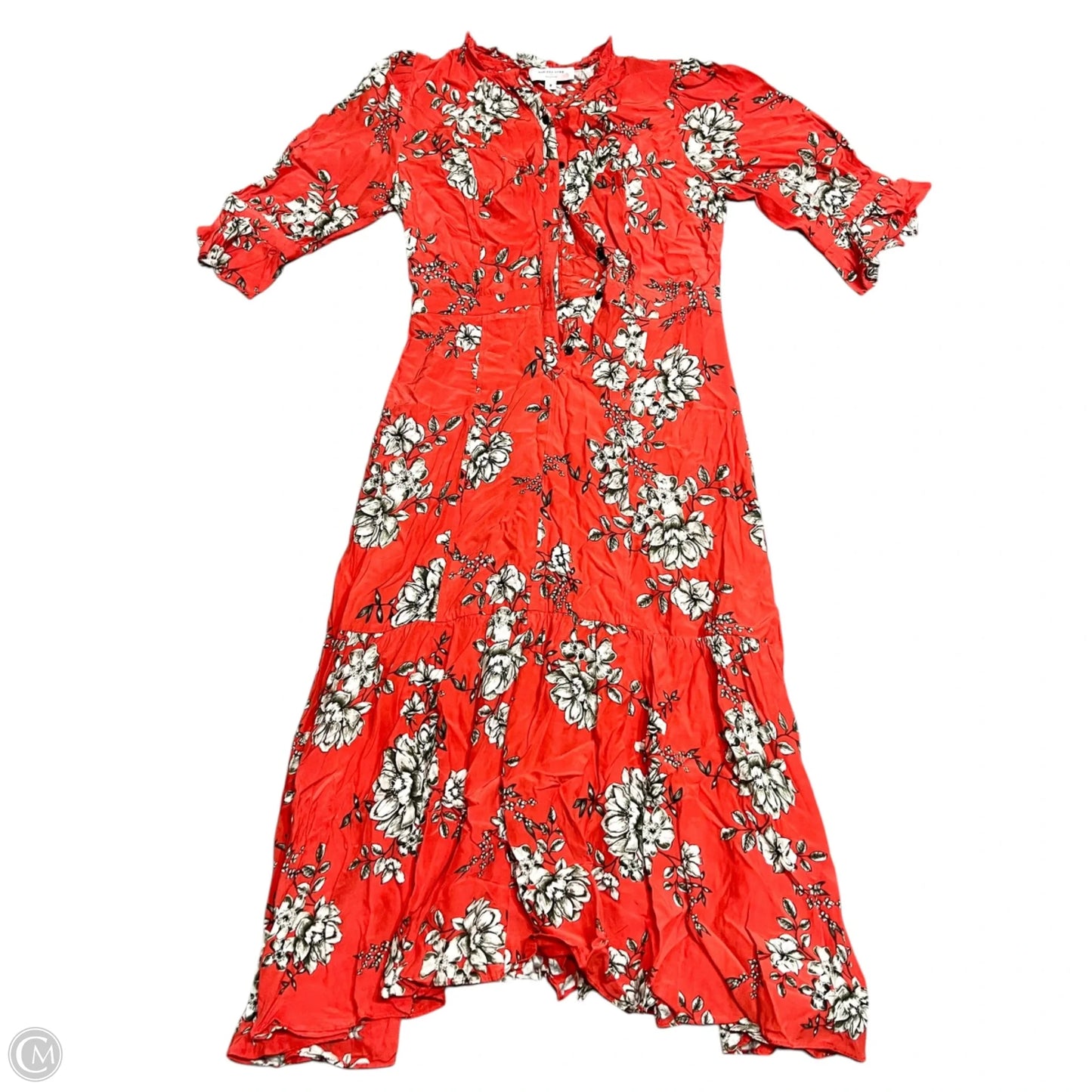 Dress Casual Maxi By Marissa Web In Orange & White, Size: M