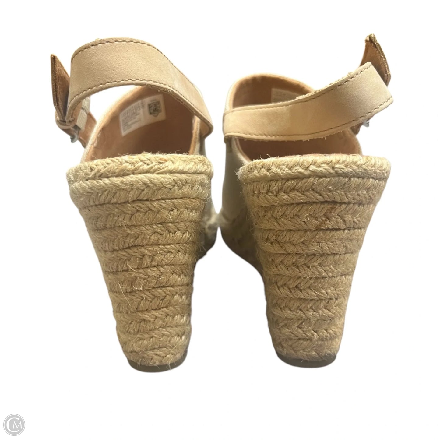 Sandals Heels Wedge By Toms In Tan, Size: 7.5
