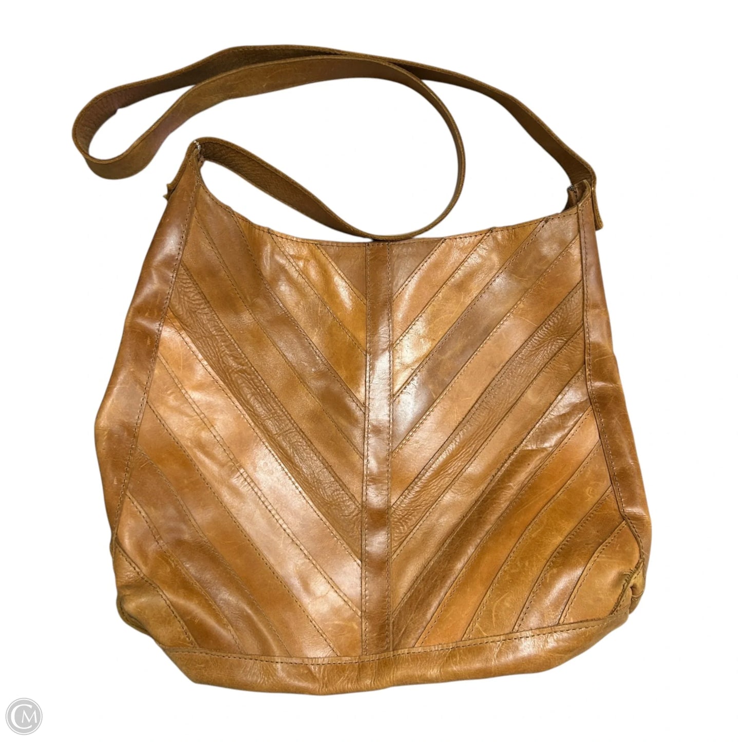 Handbag Leather By Raven and Lily, Size: Medium