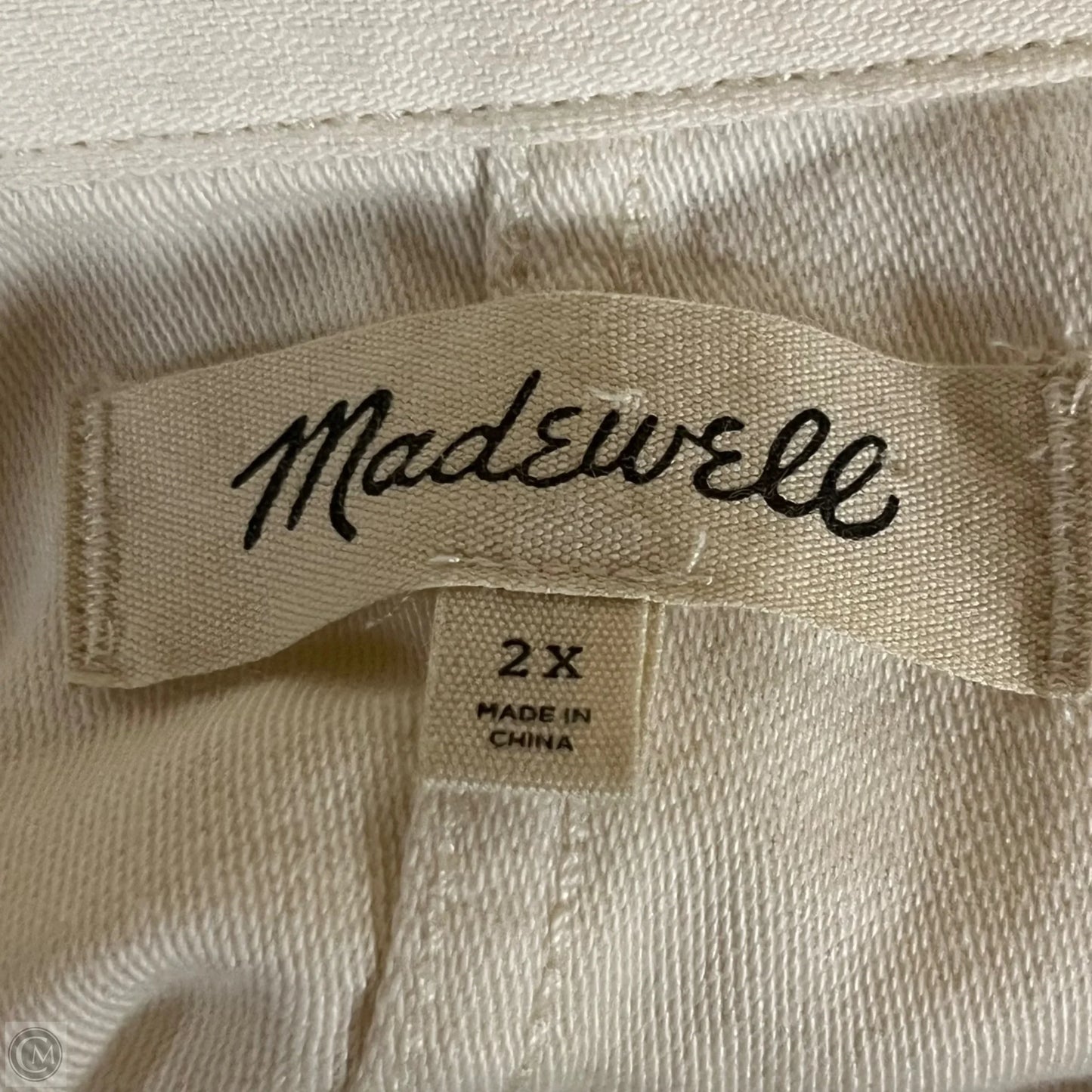 Blazer By Madewell In Cream Denim, Size: 2x