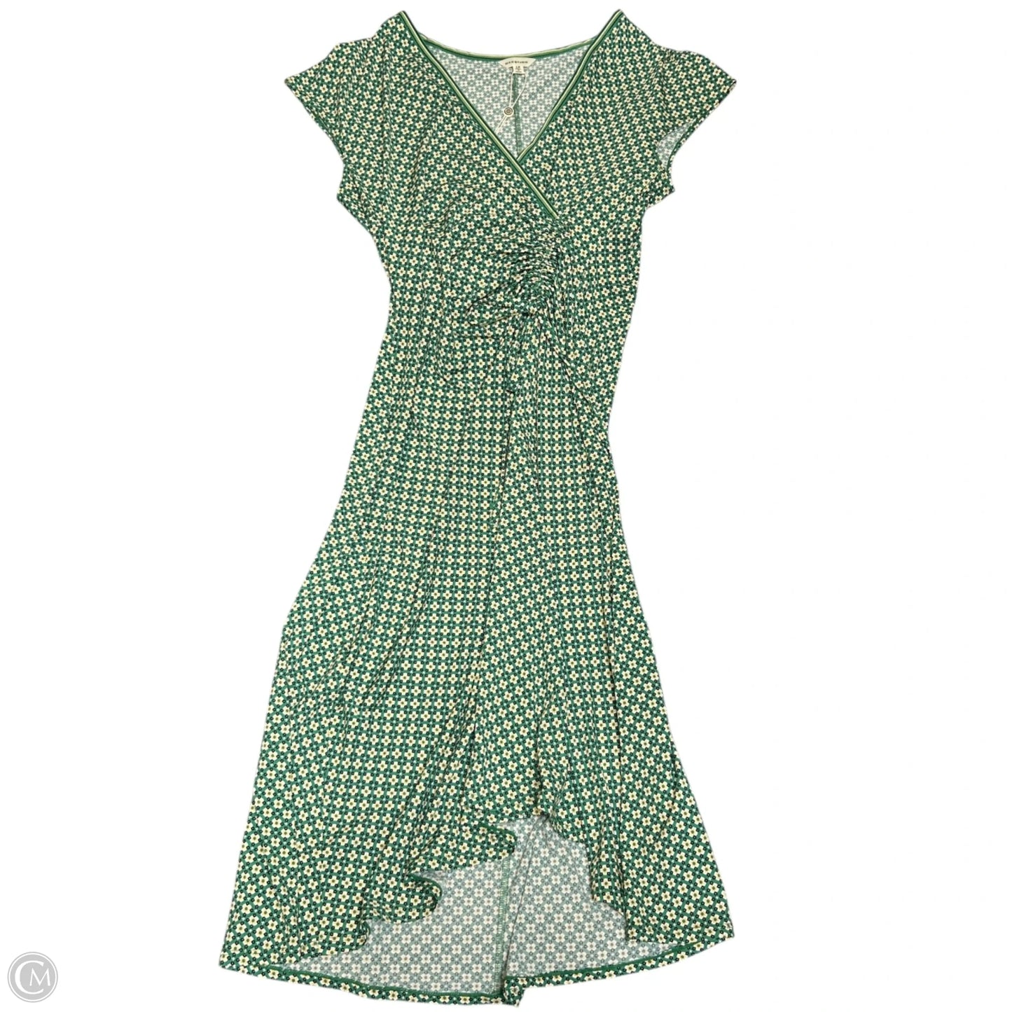 Dress Casual Midi By Max Studio In Green & Yellow, Size: L