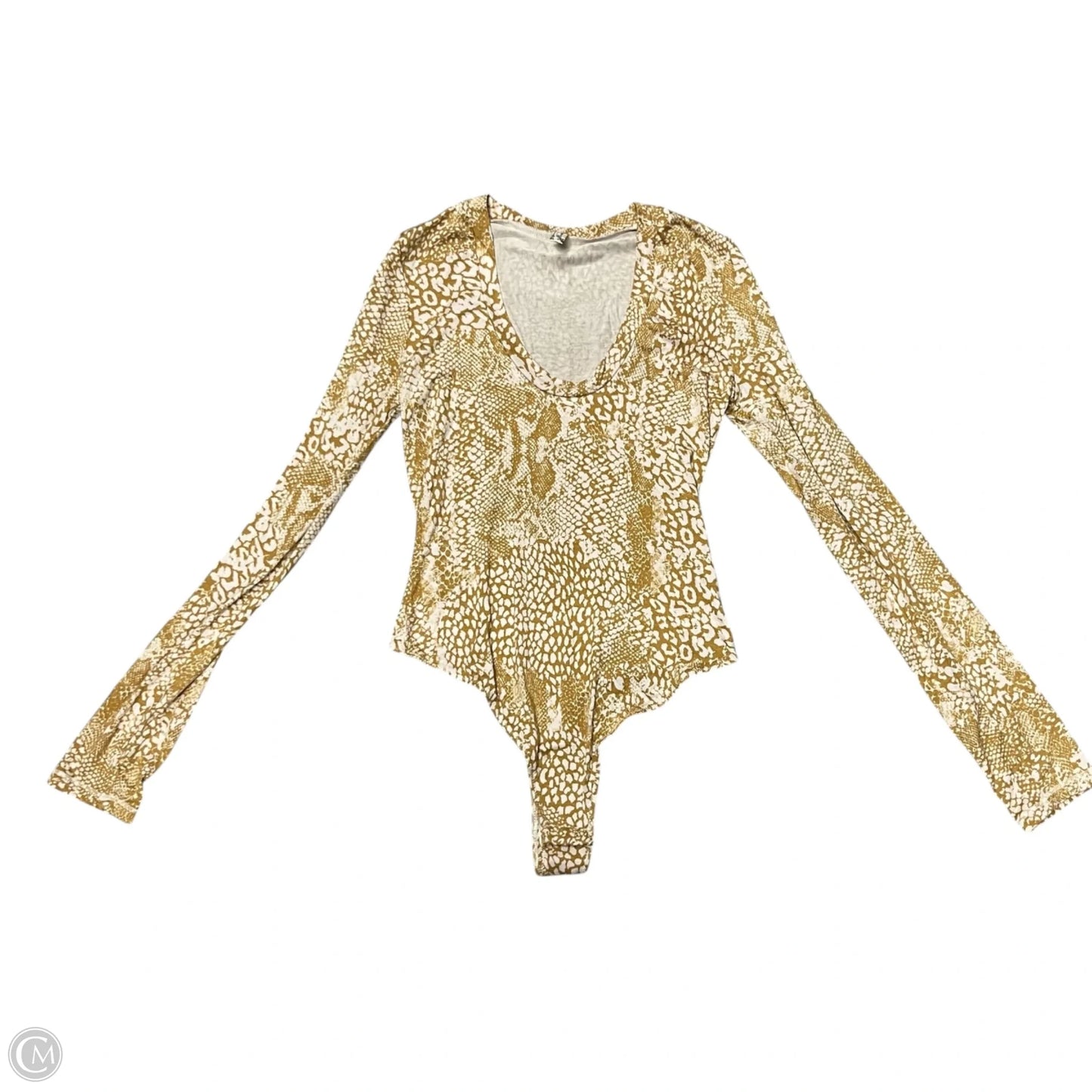 Bodysuit By Free People In Cream & Yellow, Size: S