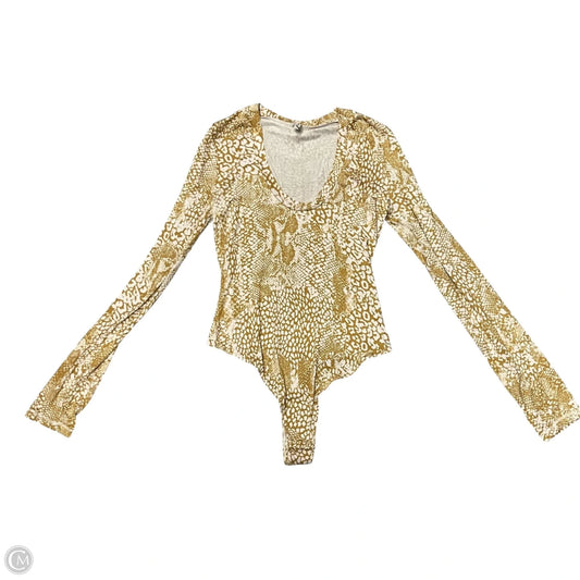 Bodysuit By Free People In Cream & Yellow, Size: S