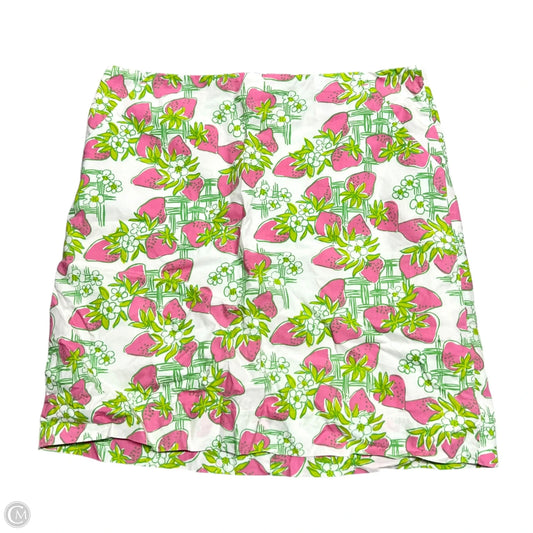 Skirt Designer By Lilly Pulitzer In Green & Pink, Size: 2
