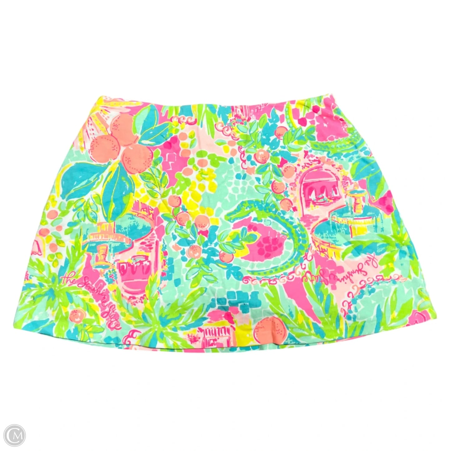 Skort Designer By Lilly Pulitzer In Green & Pink, Size: 0