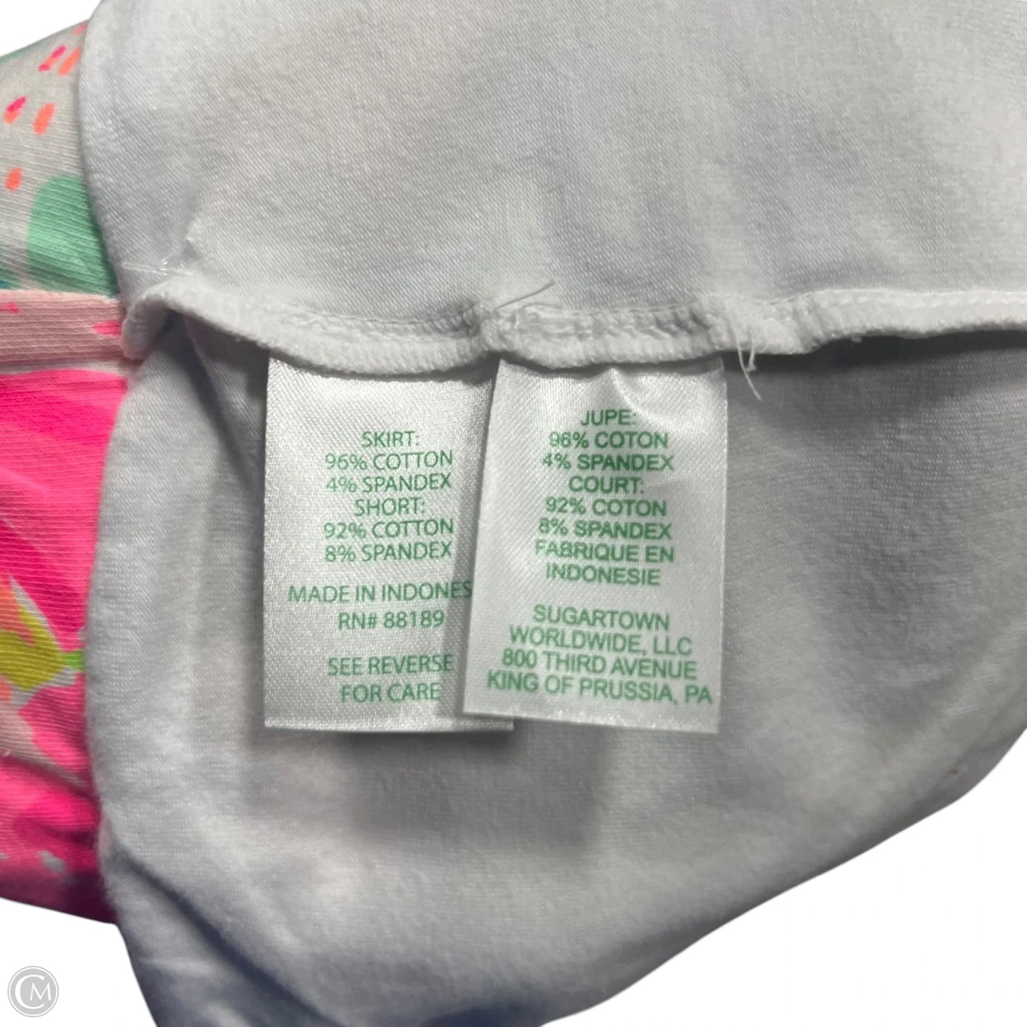 Skort Designer By Lilly Pulitzer In Green & Pink, Size: 0