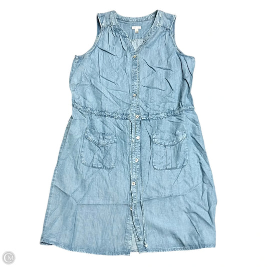 Dress Casual Midi By Spense In Blue Denim, Size: L