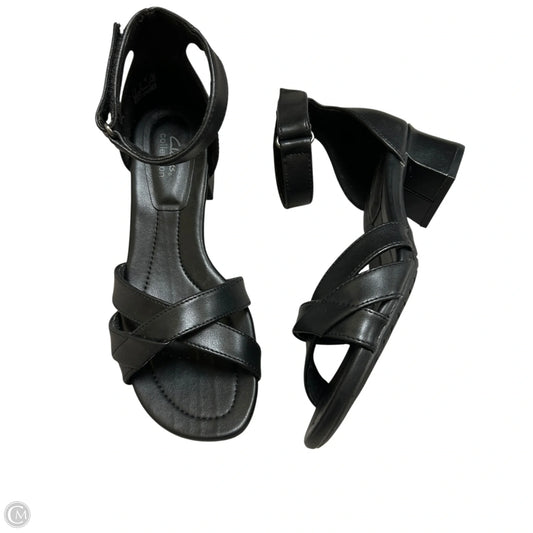 Sandals Heels Block By Classic Collection In Black, Size: 7.5