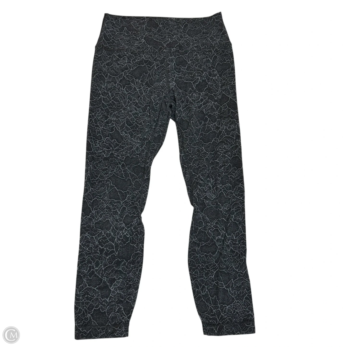 Athletic Leggings By Lululemon In Black & Grey, Size: 8