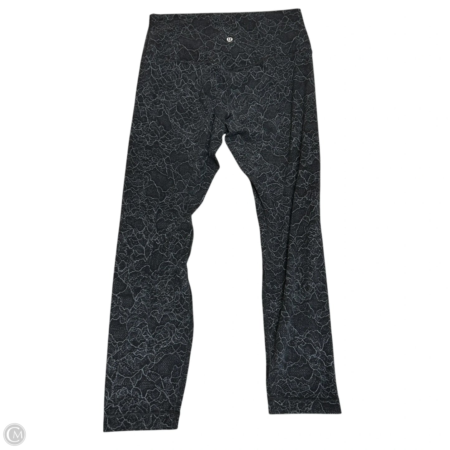 Athletic Leggings By Lululemon In Black & Grey, Size: 8