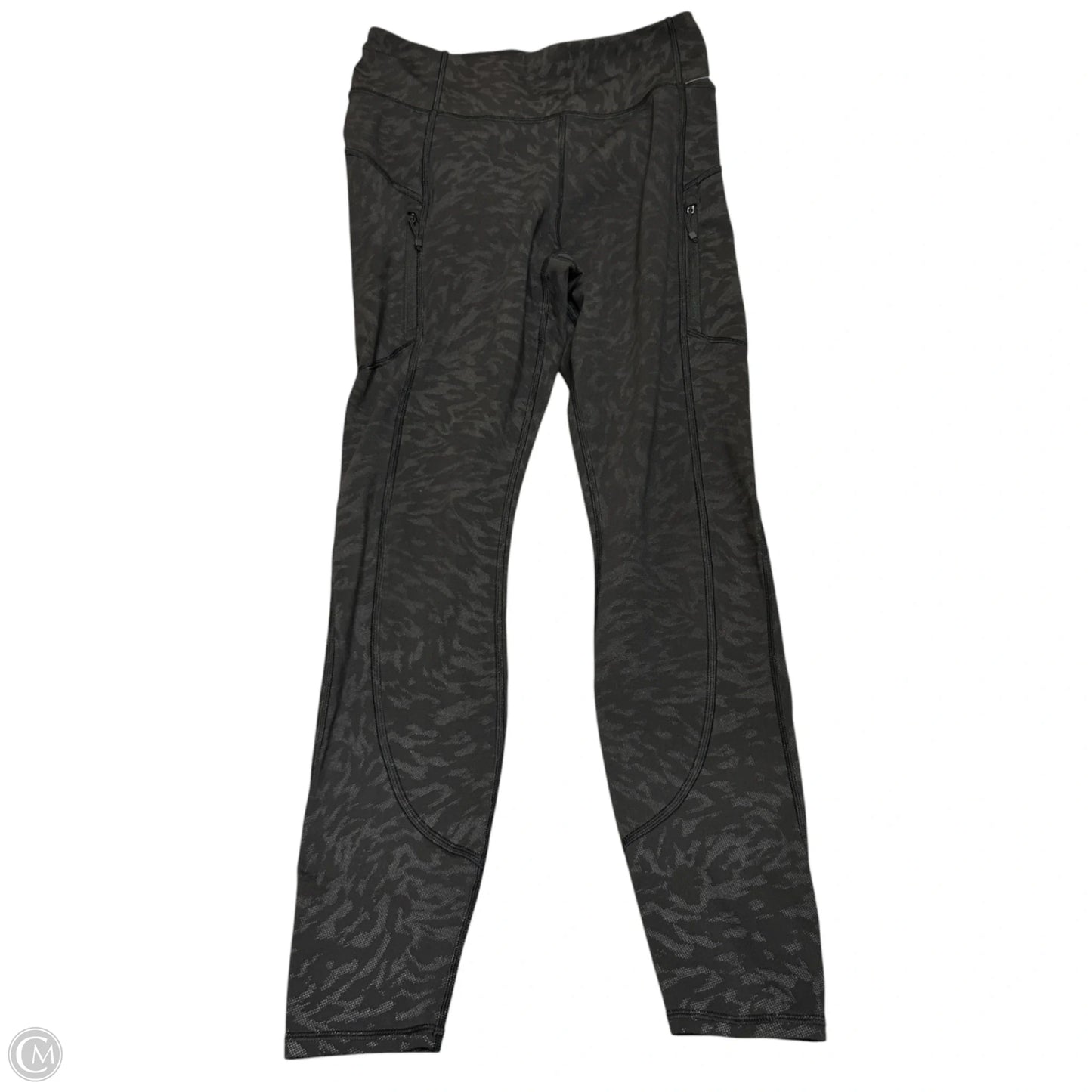 Athletic Leggings By Athleta In Black & Grey, Size: 4