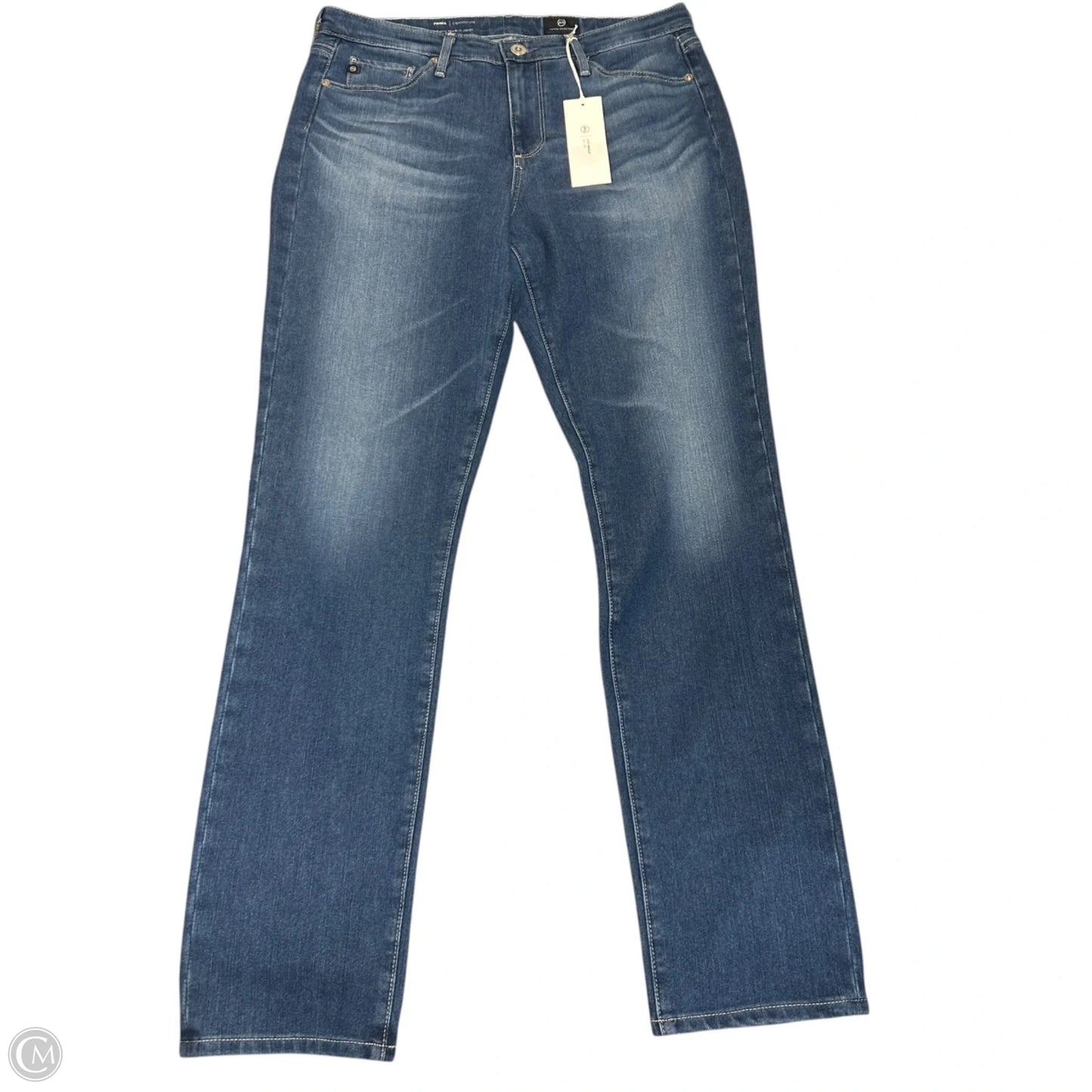 Jeans Straight By Adriano Goldschmied In Blue Denim, Size: 6