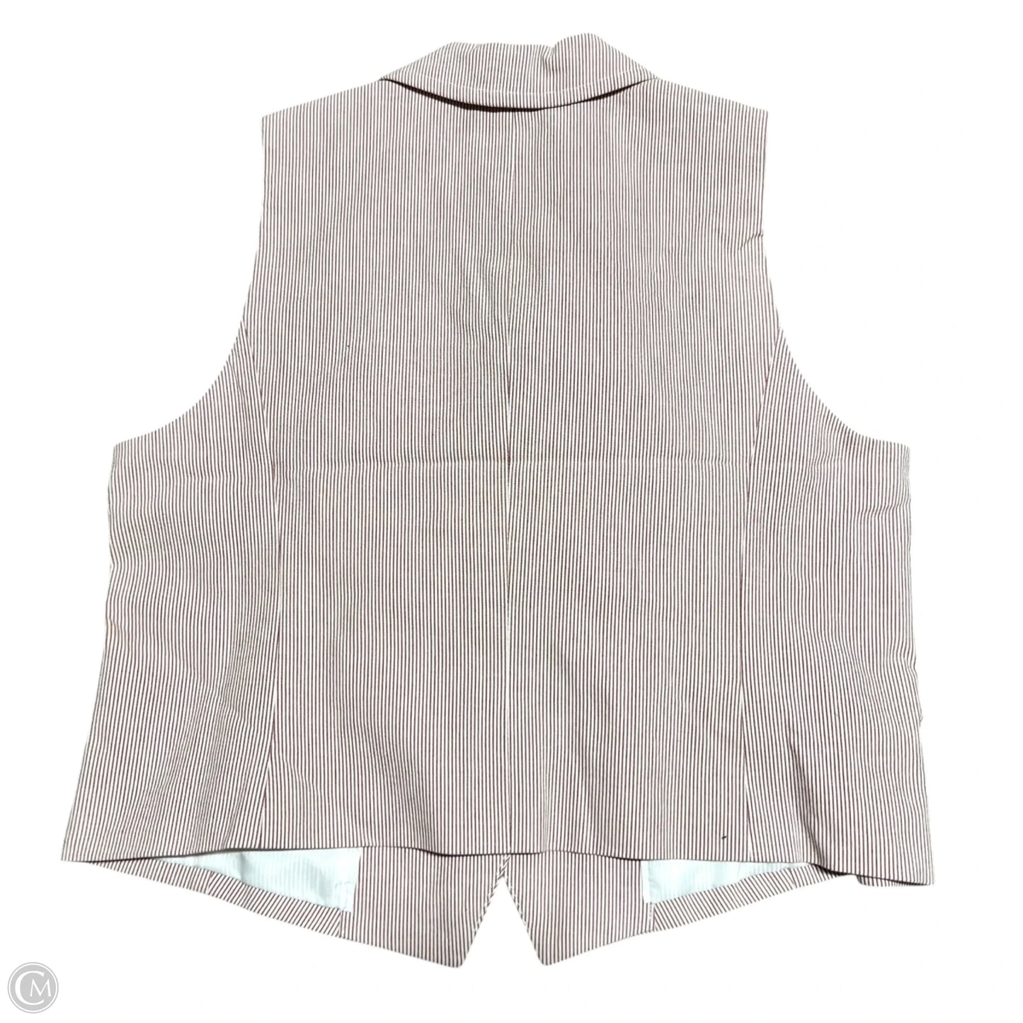 Vest Other By Talbots In Red & White, Size: M
