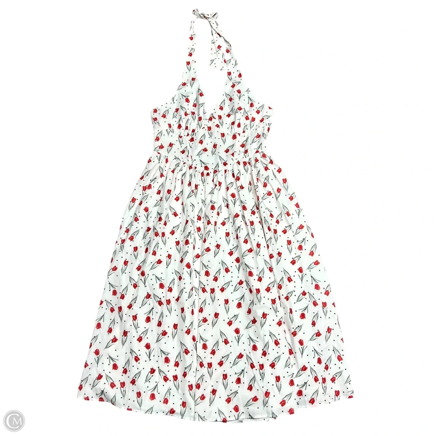 Dress Casual Midi By Shein In Red & White, Size: M