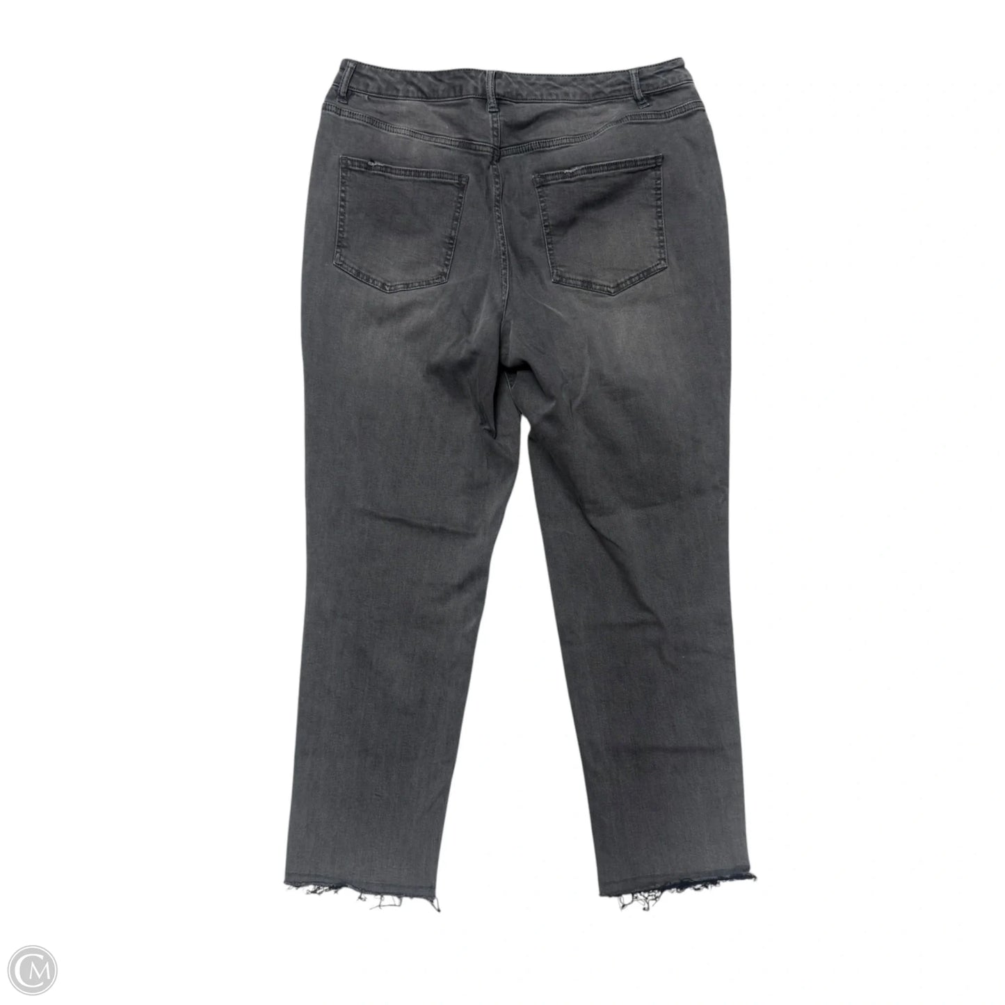 Jeans Straight  In Grey Denim, Size: 14