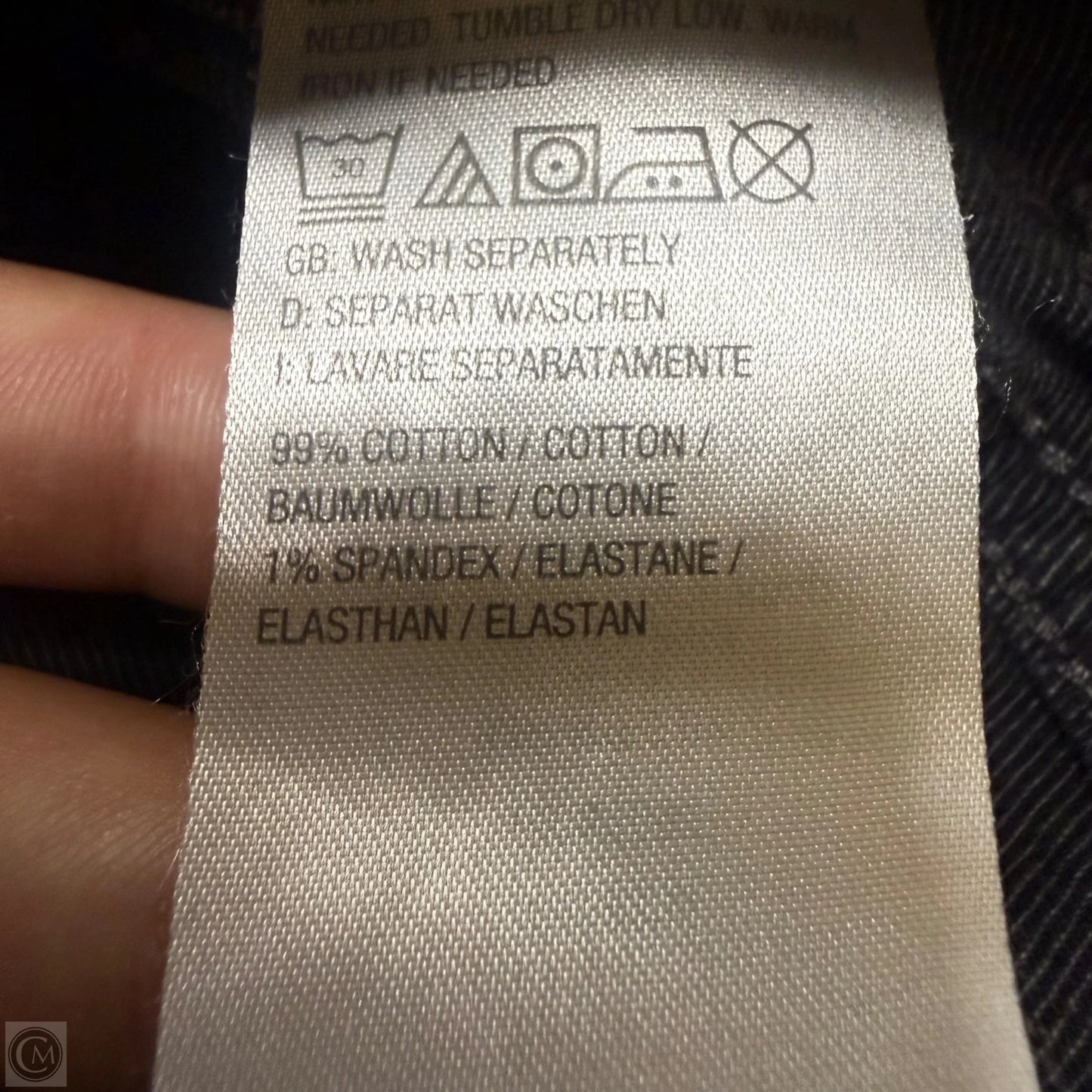 Jeans Straight  In Grey Denim, Size: 14