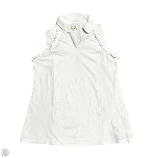 Top Sleeveless Designer By Lilly Pulitzer In White, Size: M