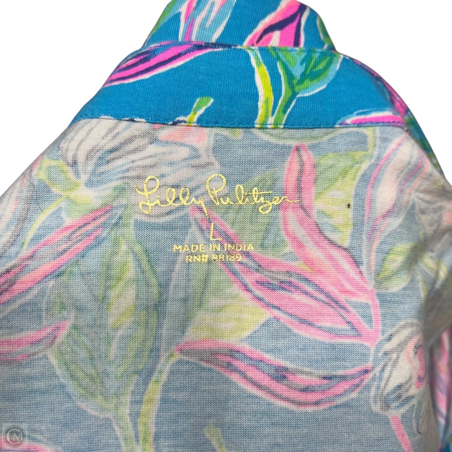 Dress Designer By Lilly Pulitzer In Blue & Pink, Size: L