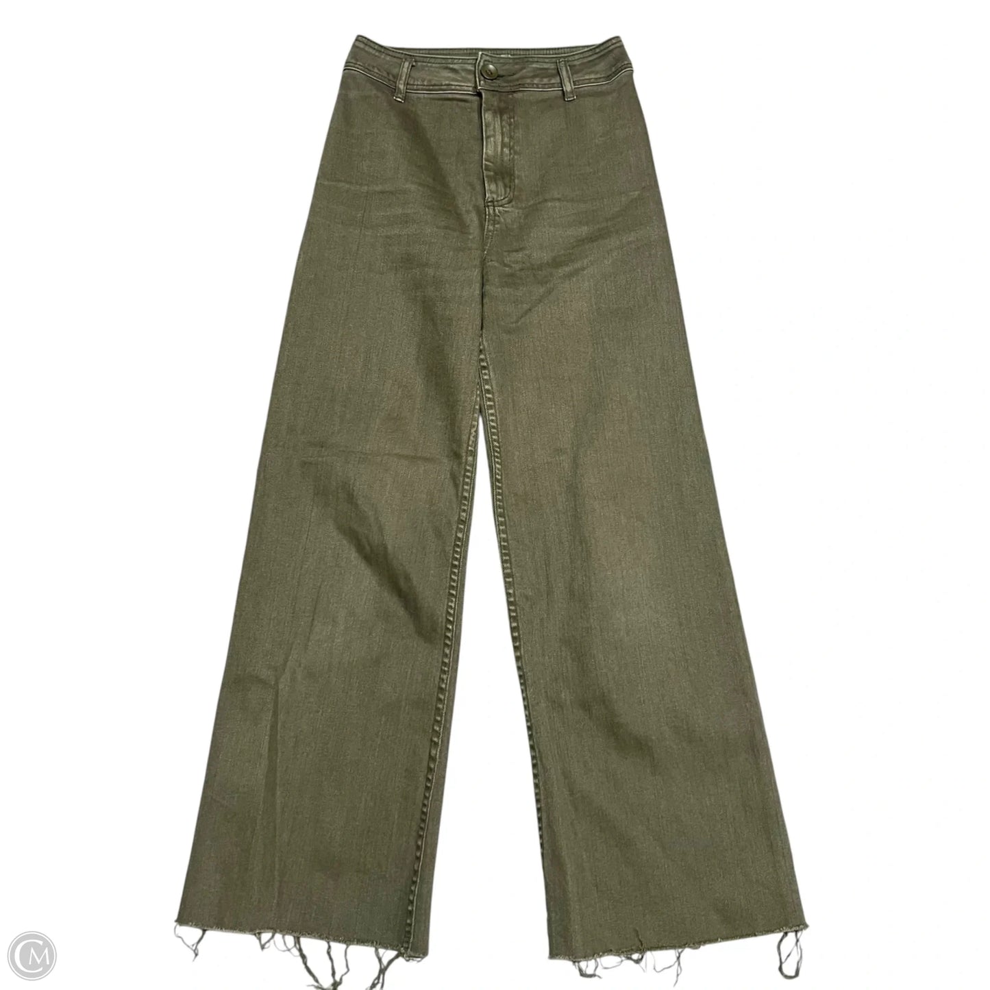 Jeans Flared By Miou Muse In Green Denim, Size: 4
