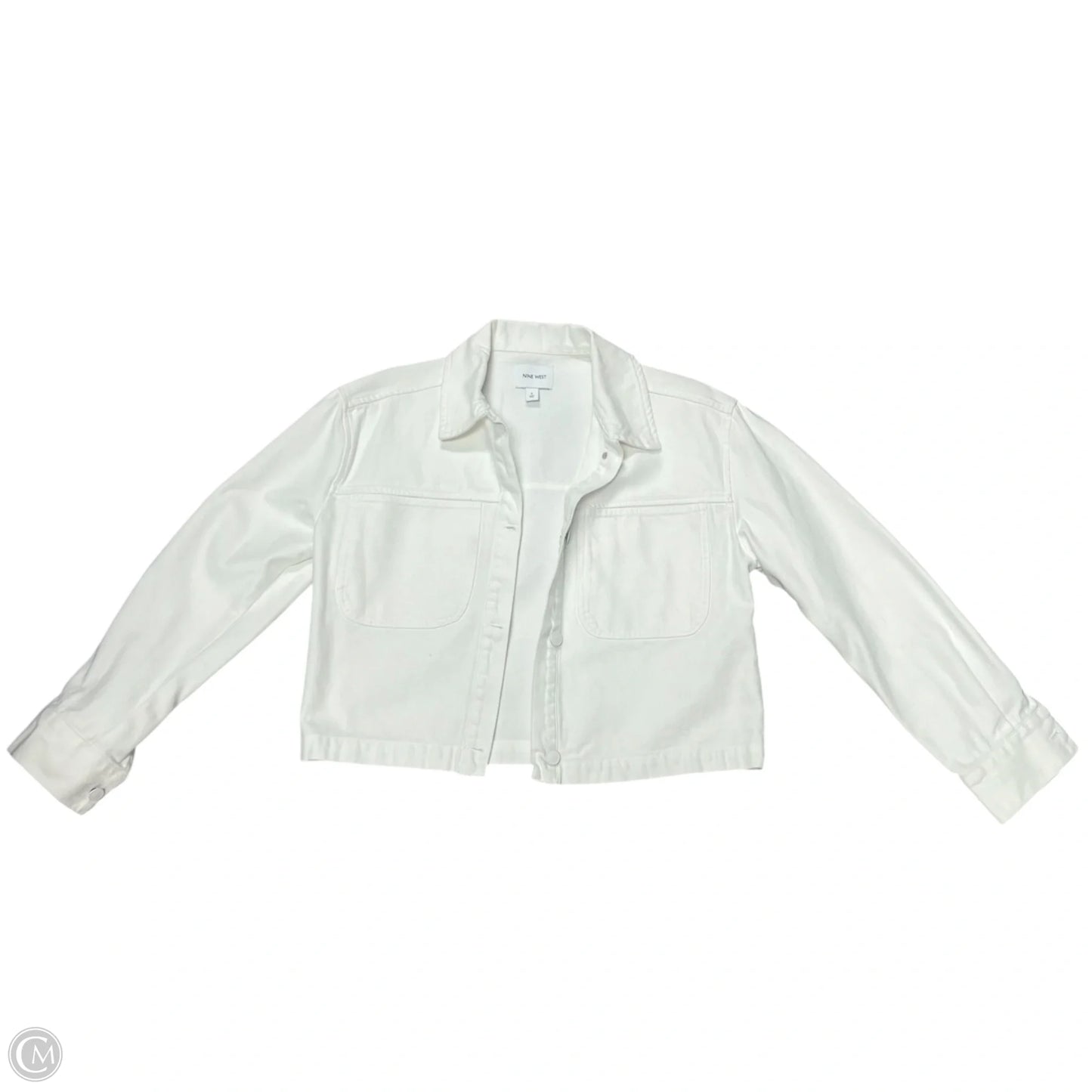 Jacket Denim By Nine West In Cream Denim, Size: S