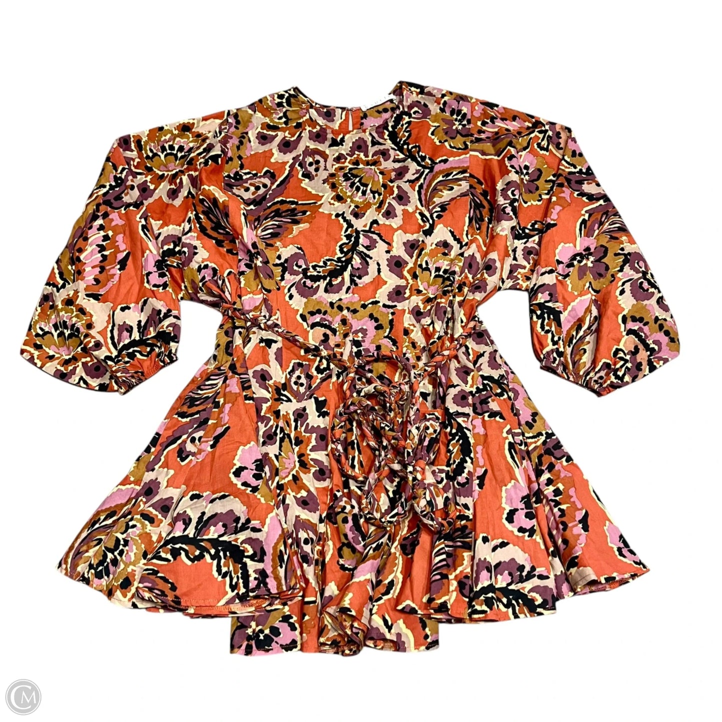 Dress Casual Short By Karlie In Orange & Purple, Size: S