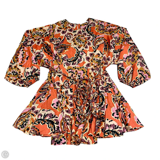 Dress Casual Short By Karlie In Orange & Purple, Size: S