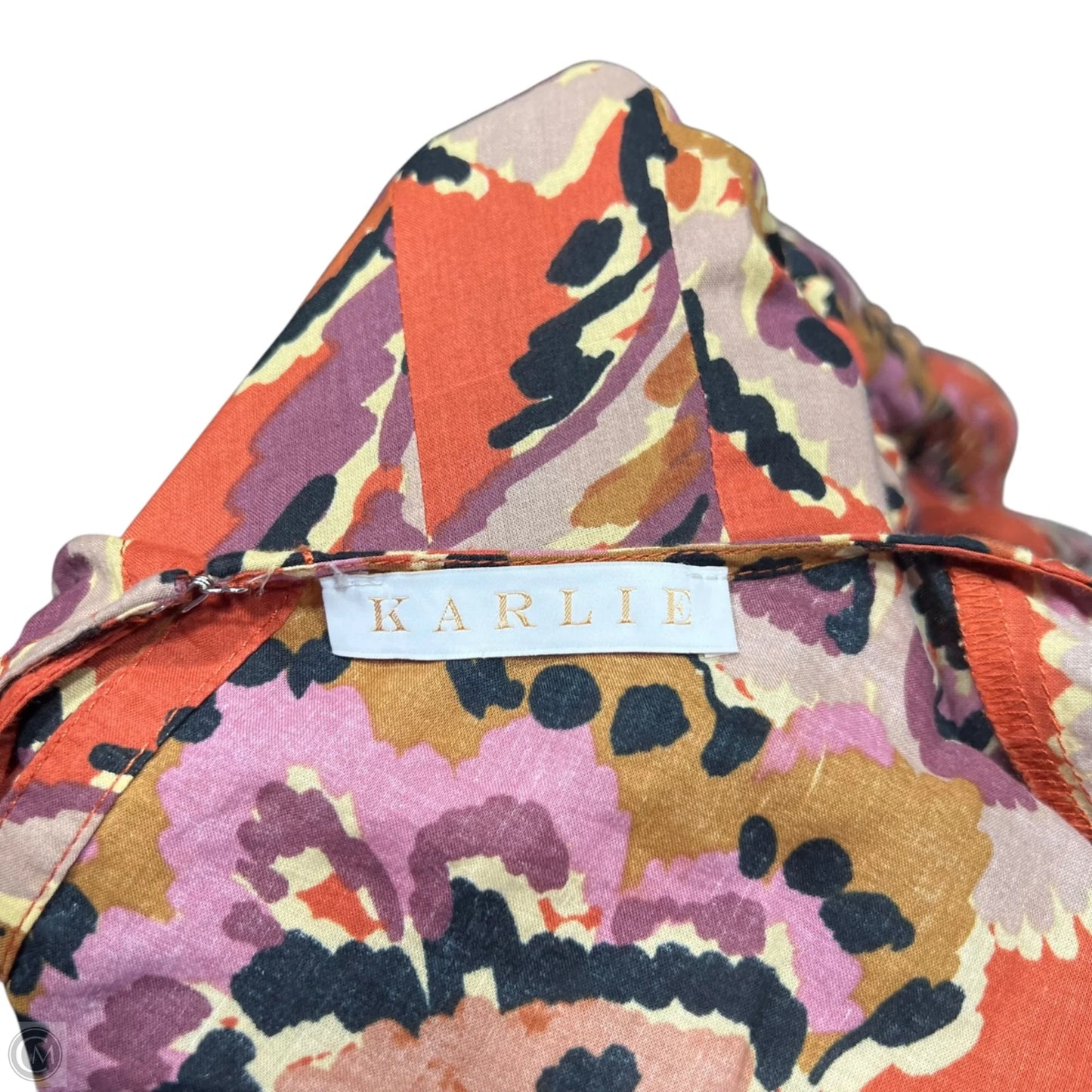 Dress Casual Short By Karlie In Orange & Purple, Size: S