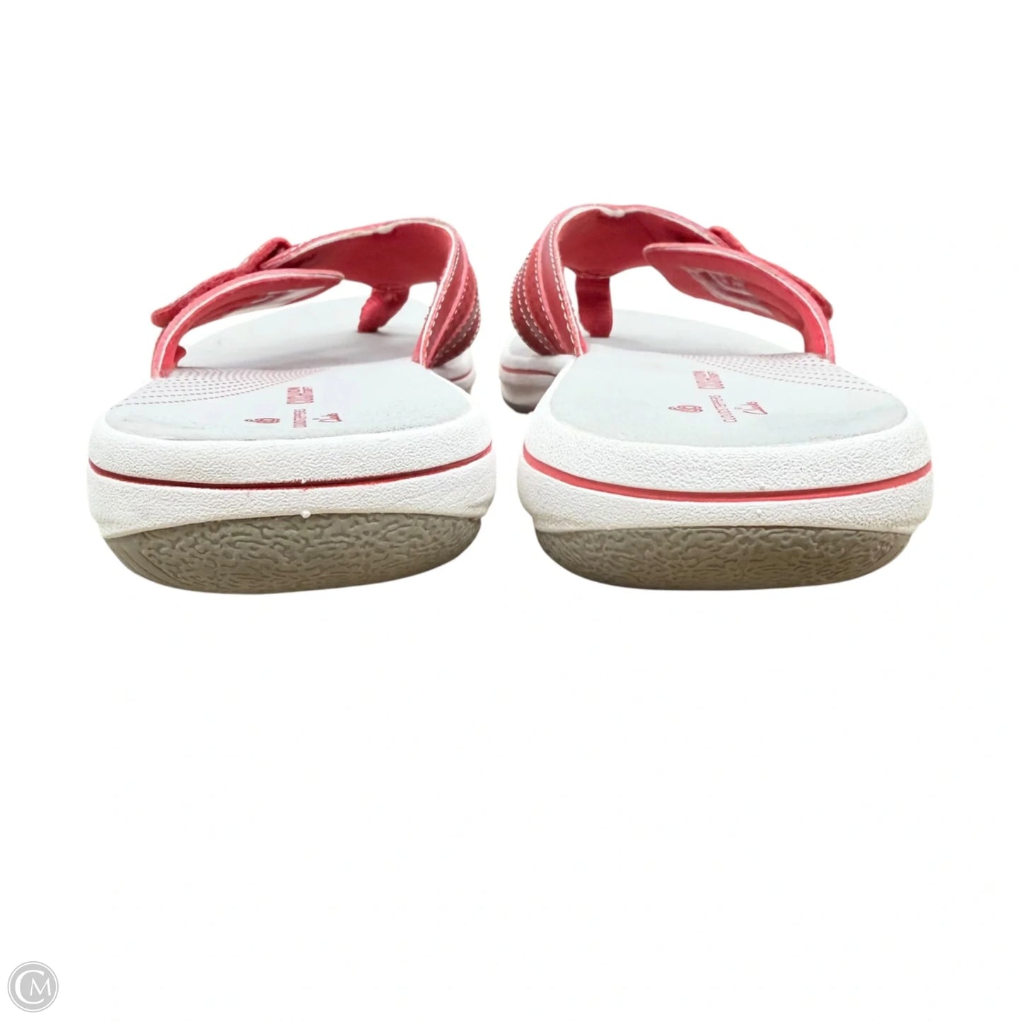 Sandals Flats By Clarks In Red, Size: 8