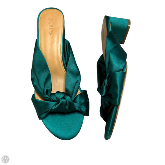 Sandals Heels Block By J. Crew In Green, Size: 11