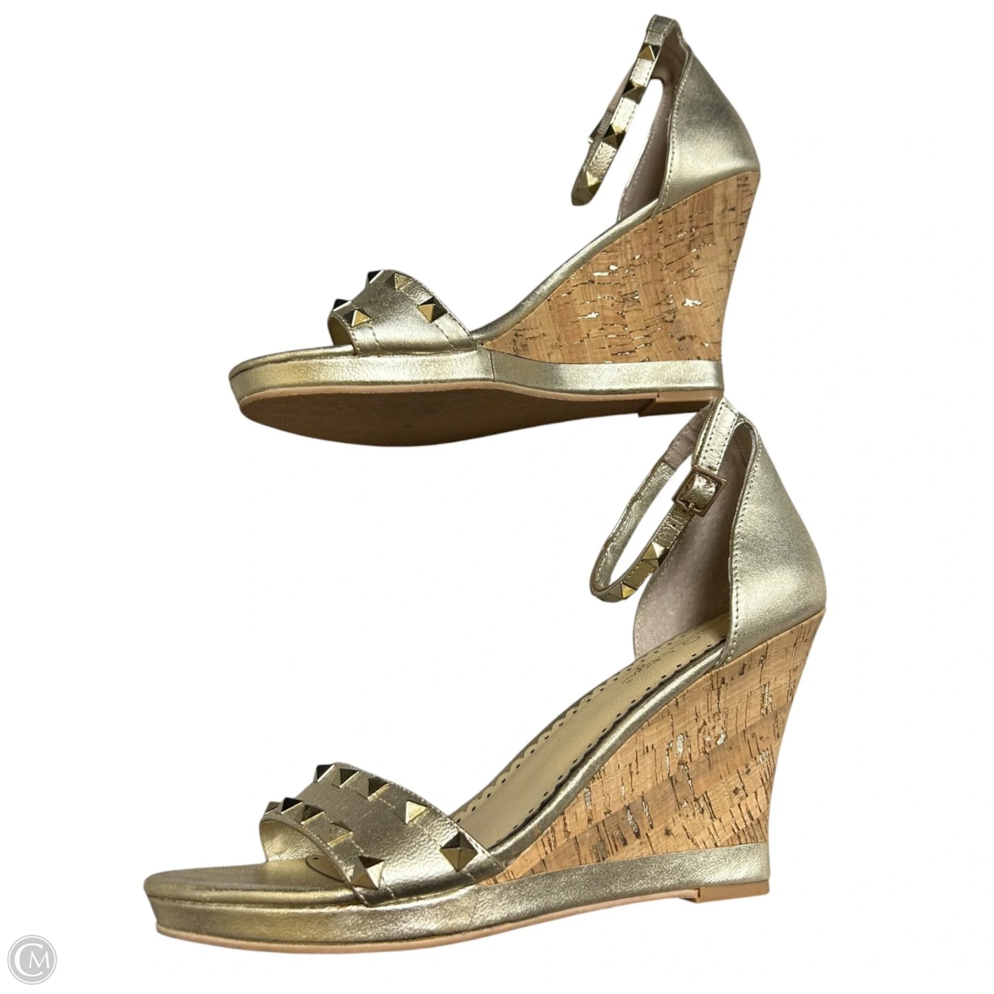 Sandals Designer By Lilly Pulitzer In Gold, Size: 9.5