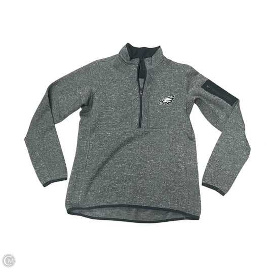 Athletic Sweatshirt Collar By Antigua In Green & Grey, Size: M
