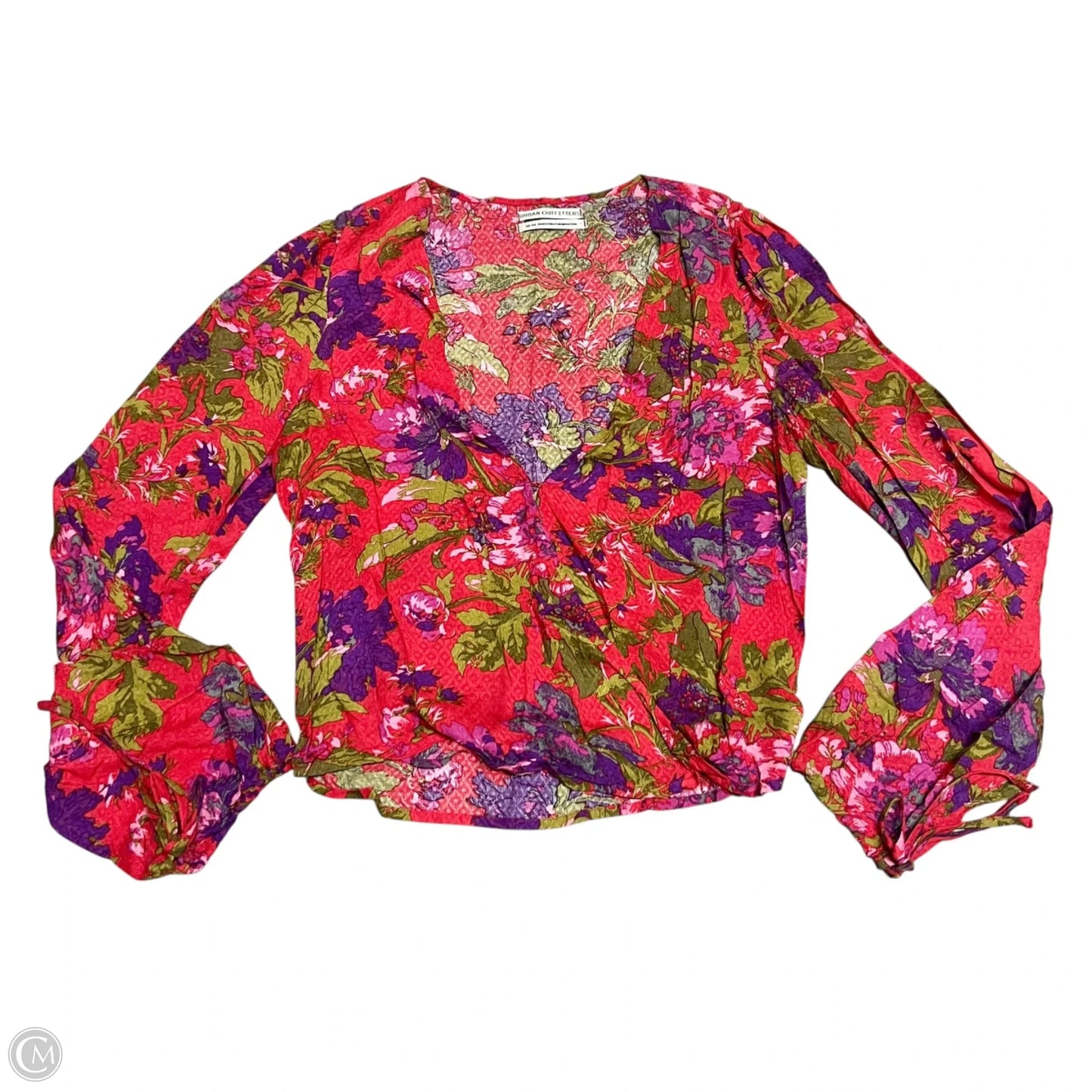 Top Long Sleeve By Urban Outfitters In Purple & Red, Size: M