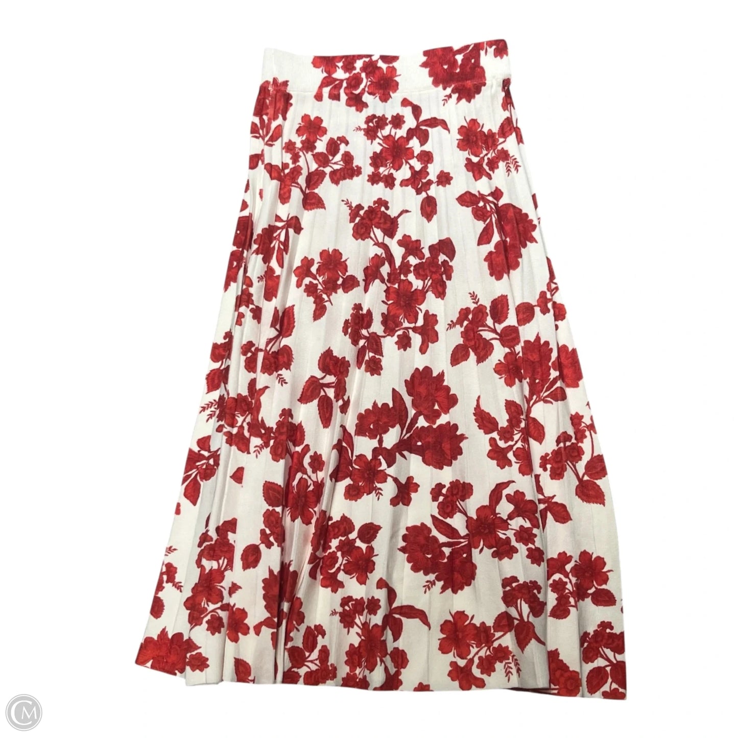 Skirt Maxi By Ann Taylor In Cream & Red, Size: 0