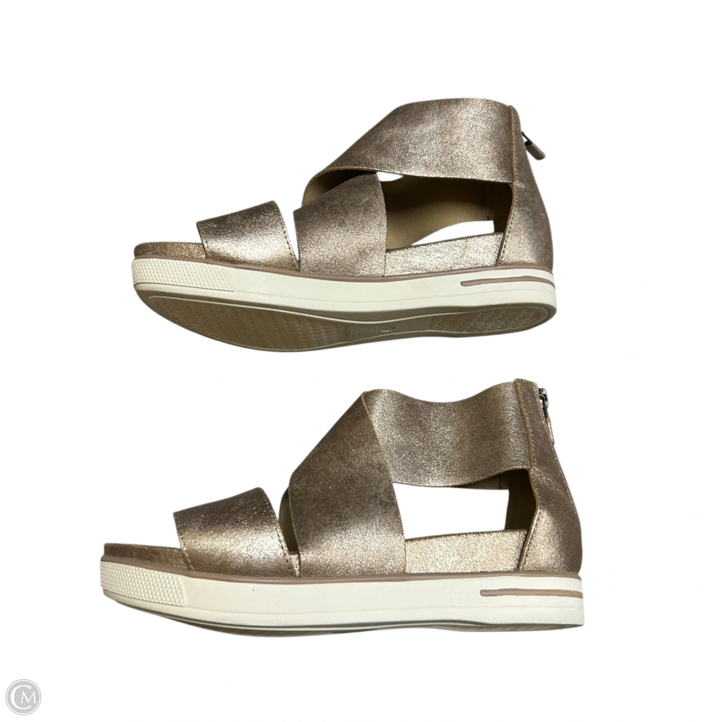 Sandals Flats By Eileen Fisher In Gold, Size: 6.5