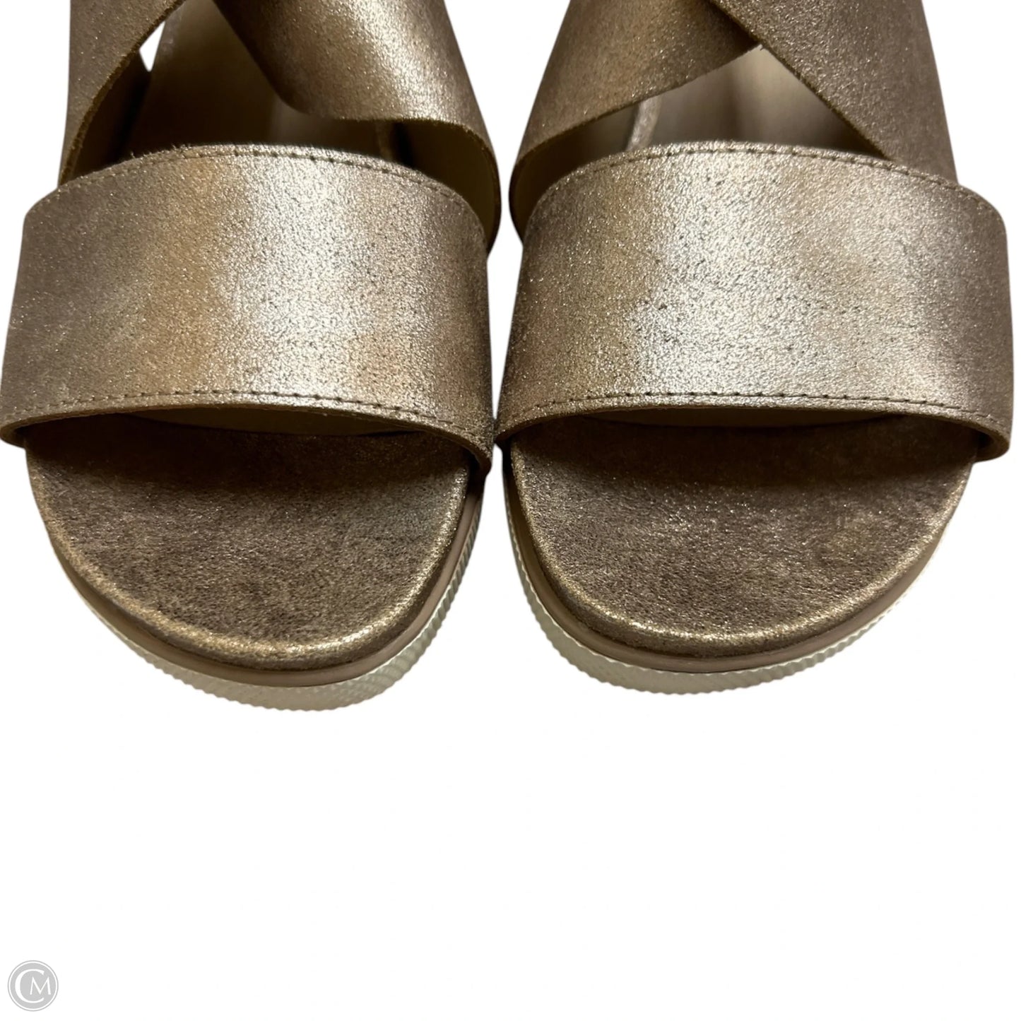 Sandals Flats By Eileen Fisher In Gold, Size: 6.5