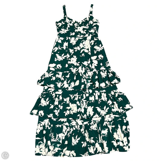 Dress Casual Maxi By Abercrombie And Fitch In Cream & Green, Size: M