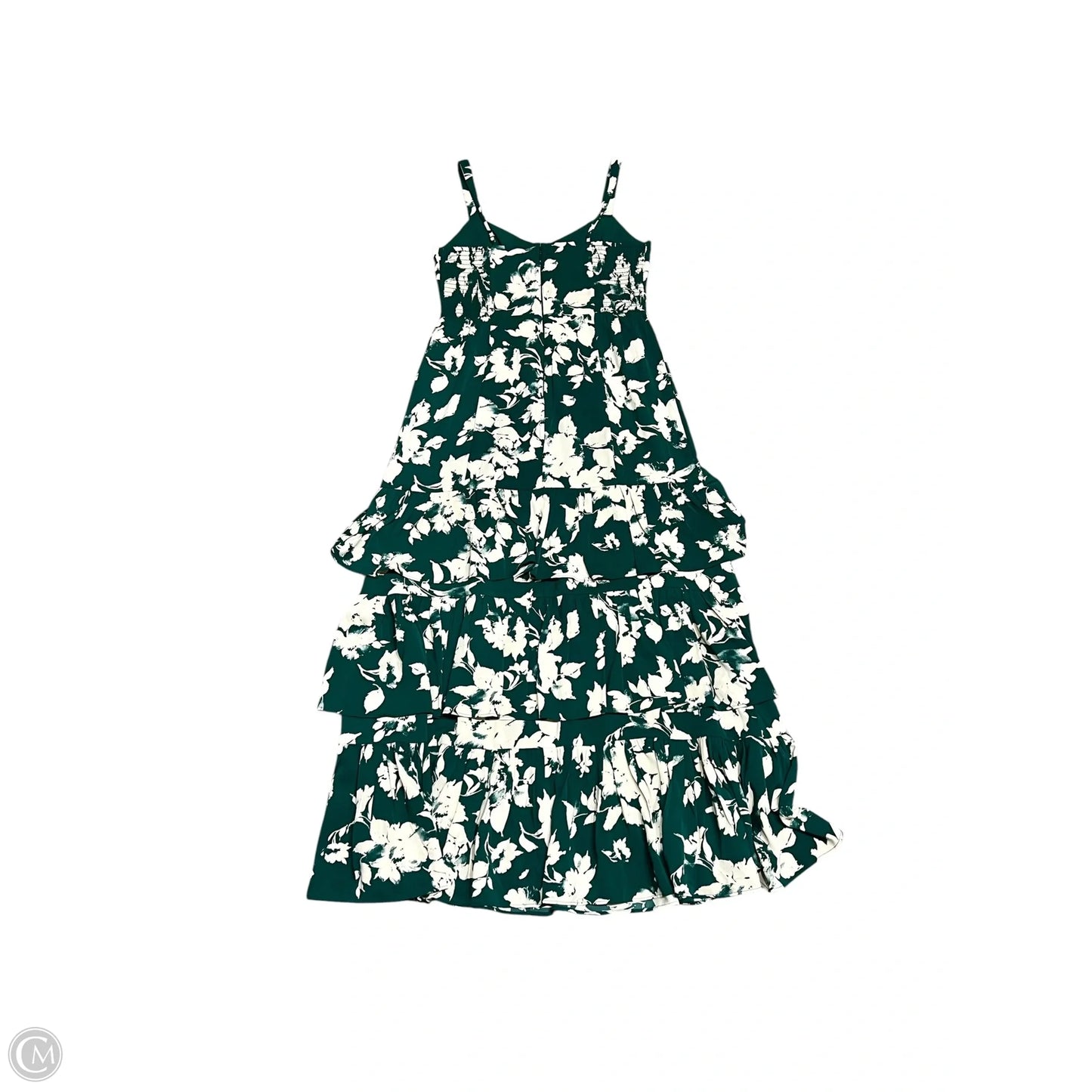Dress Casual Maxi By Abercrombie And Fitch In Cream & Green, Size: M