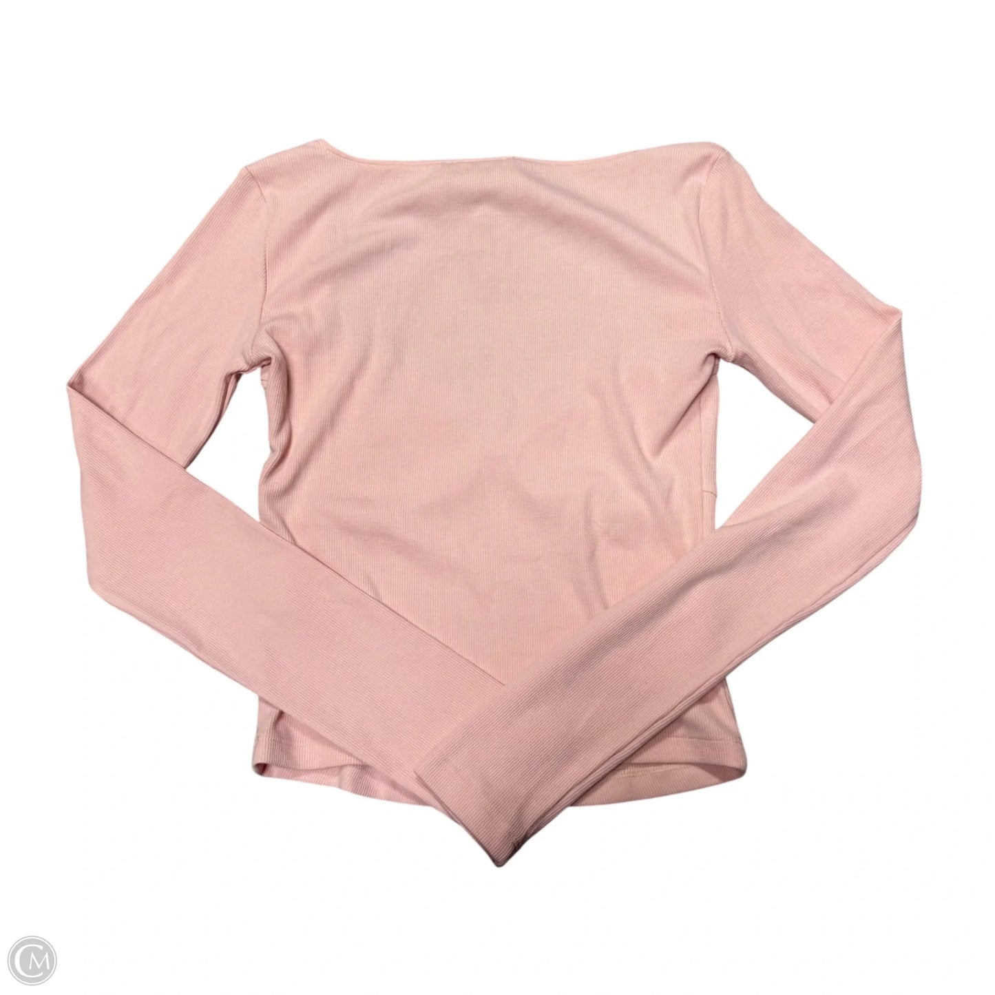 Top Long Sleeve By Edikted In Pink & White, Size: Xs